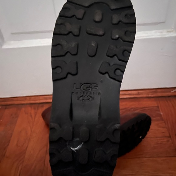 UGG Wrangell Unisex Leather Brown Shearling Waterproof Boots - Picture 5 of 7